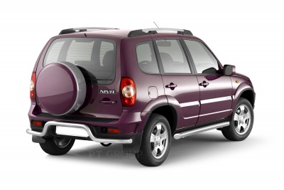 Защита порогов вогнутая O76 мм (НПС) Chevrolet NIVA с 2009 от интернет-магазина AUTOBOKS.kz. 