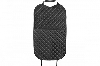 Защитная накидка на спинку  сиденья автомобиля, AutoFlex, с карманом, 690х420 мм.  Экокожа ромб. от интернет-магазина AUTOBOKS.kz. 