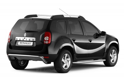 Защита порогов с алюминиевой площадкой O51 мм (НПС) Renault DUSTER с 2012 от интернет-магазина AUTOBOKS.kz. 